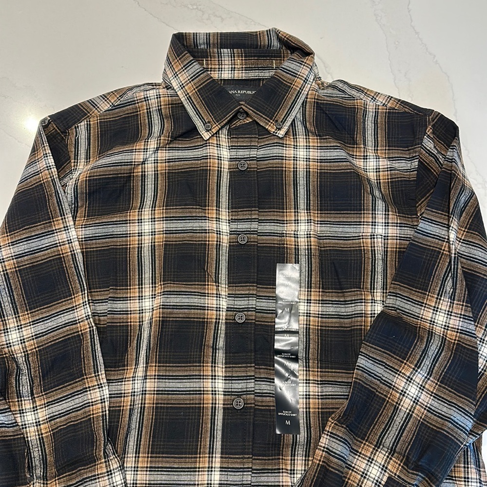 NWT Banana Republic Plaid Shirt